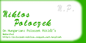 miklos poloczek business card